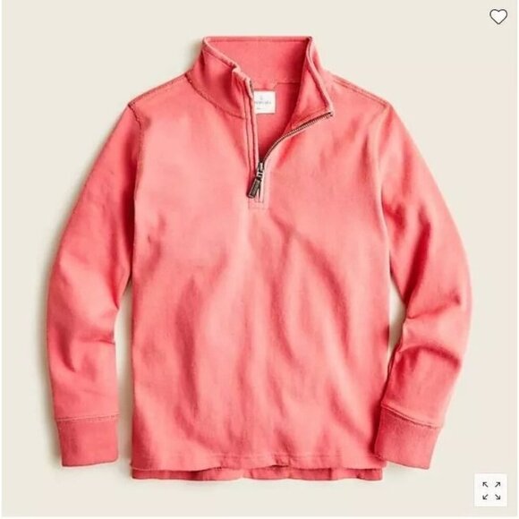 Crewcuts Orange Long Sleeve Half Zip Cotton Popover Sweatshirt - Size S (6-7) - Picture 1 of 9